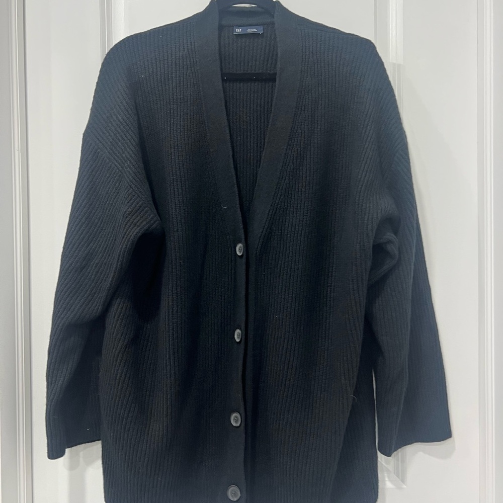 GAP CashSoft Shaker-Stitch Boyfriend Cardigan